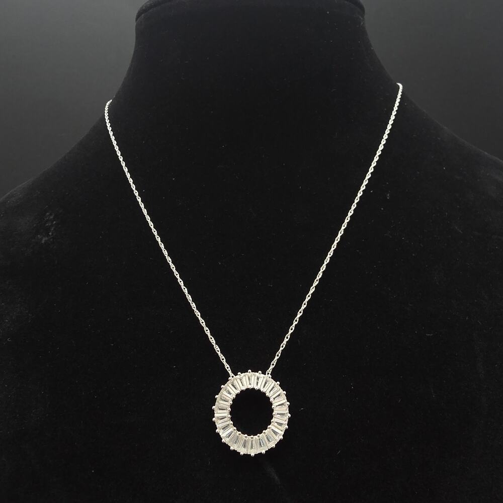 PAJ Sterling Silver Circle Pendant Necklace 925 Jewelry
